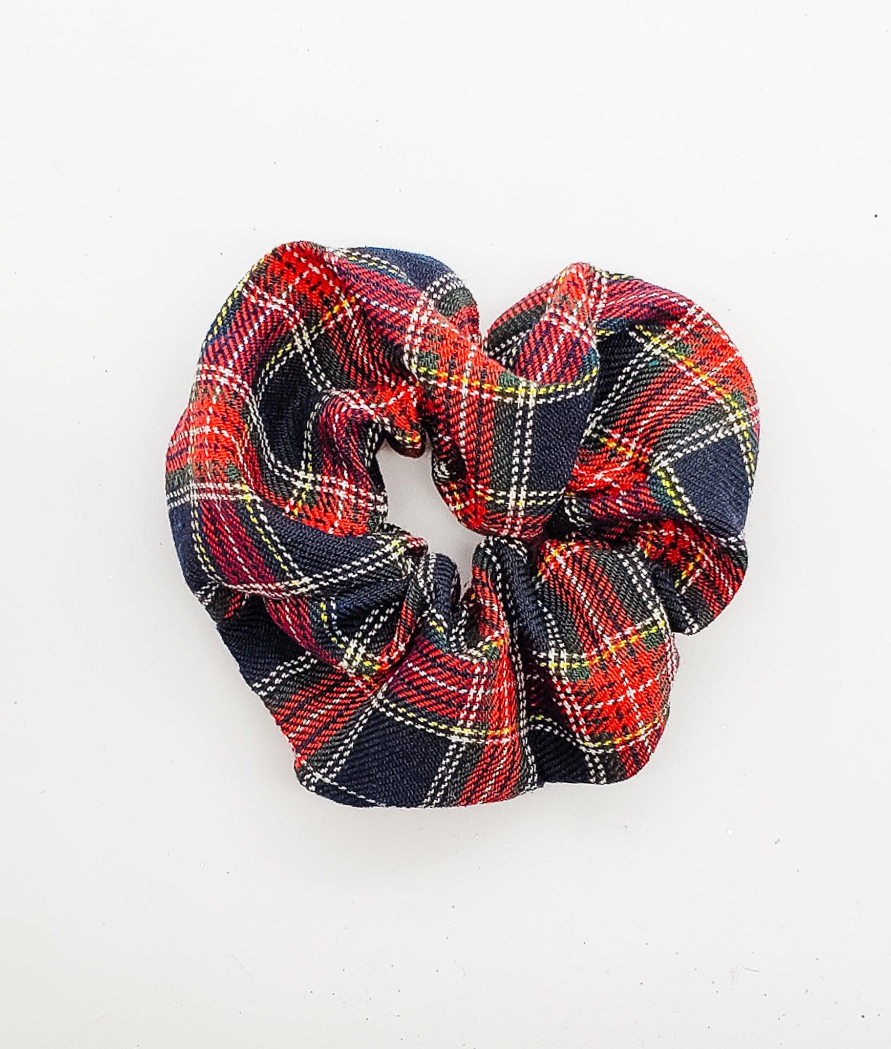 Blue & Plaid - Scrunchie-Scrunchie-Elie’s Bows