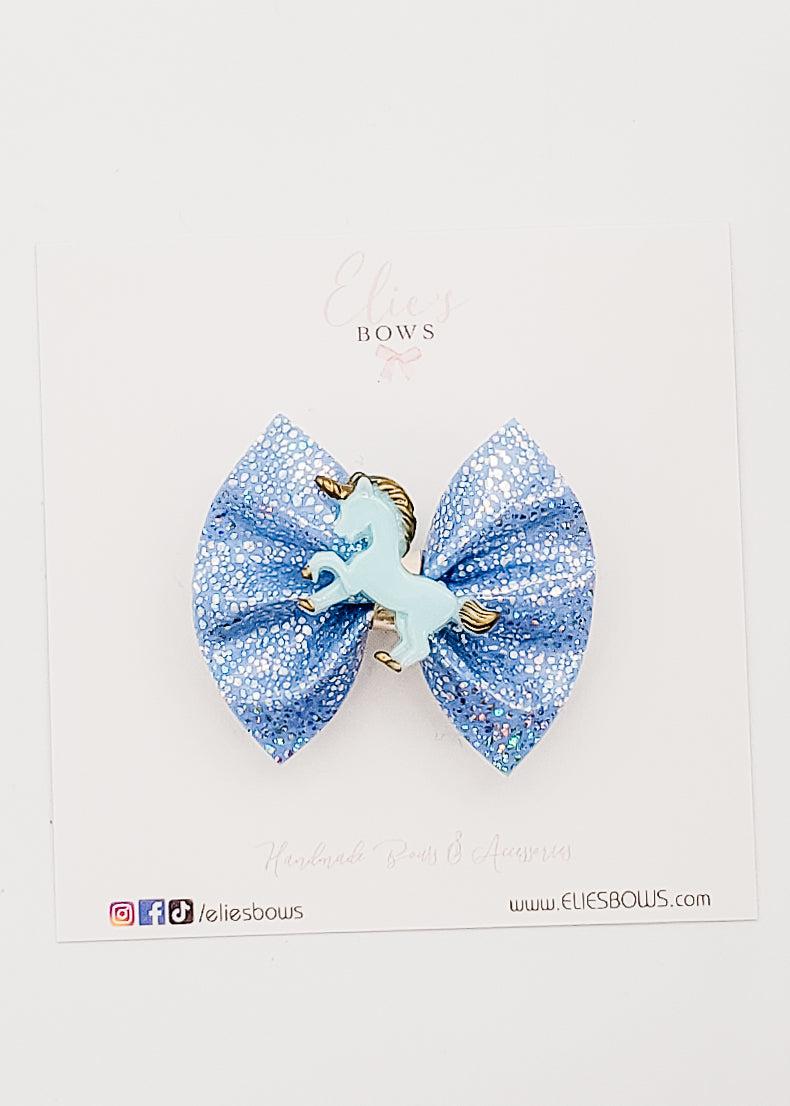 Blue Unicorn - Pixie Bow - 2"-Bows-Elie’s Bows