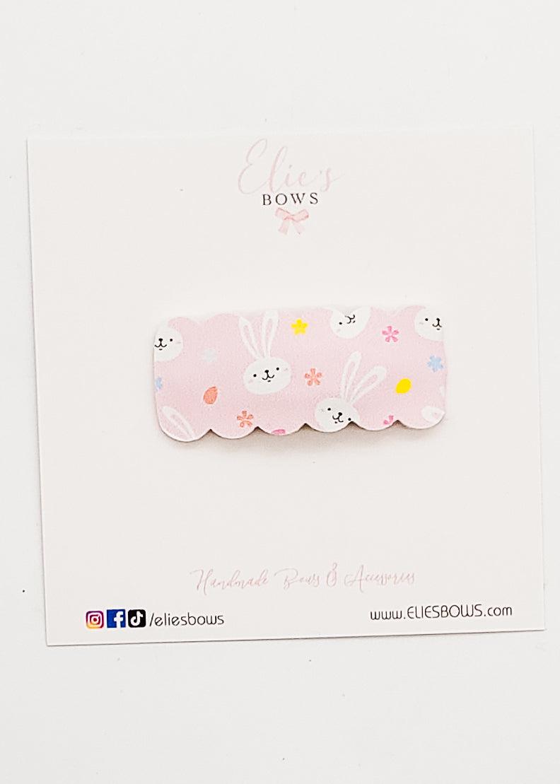 Bunny & Flowers - Snap Clip - 2.5"-Snap Clips-Elie’s Bows