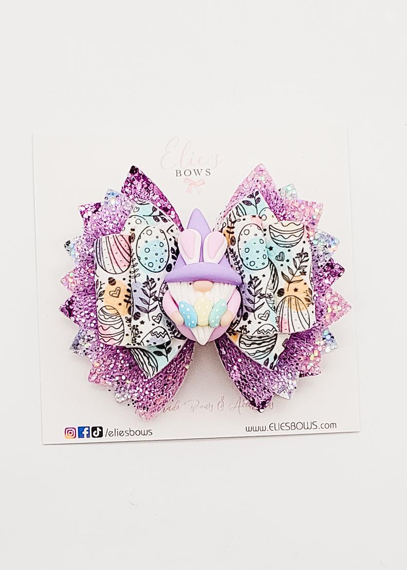 Bunny Gnome Bow - 3.5"-Bows-Elie’s Bows