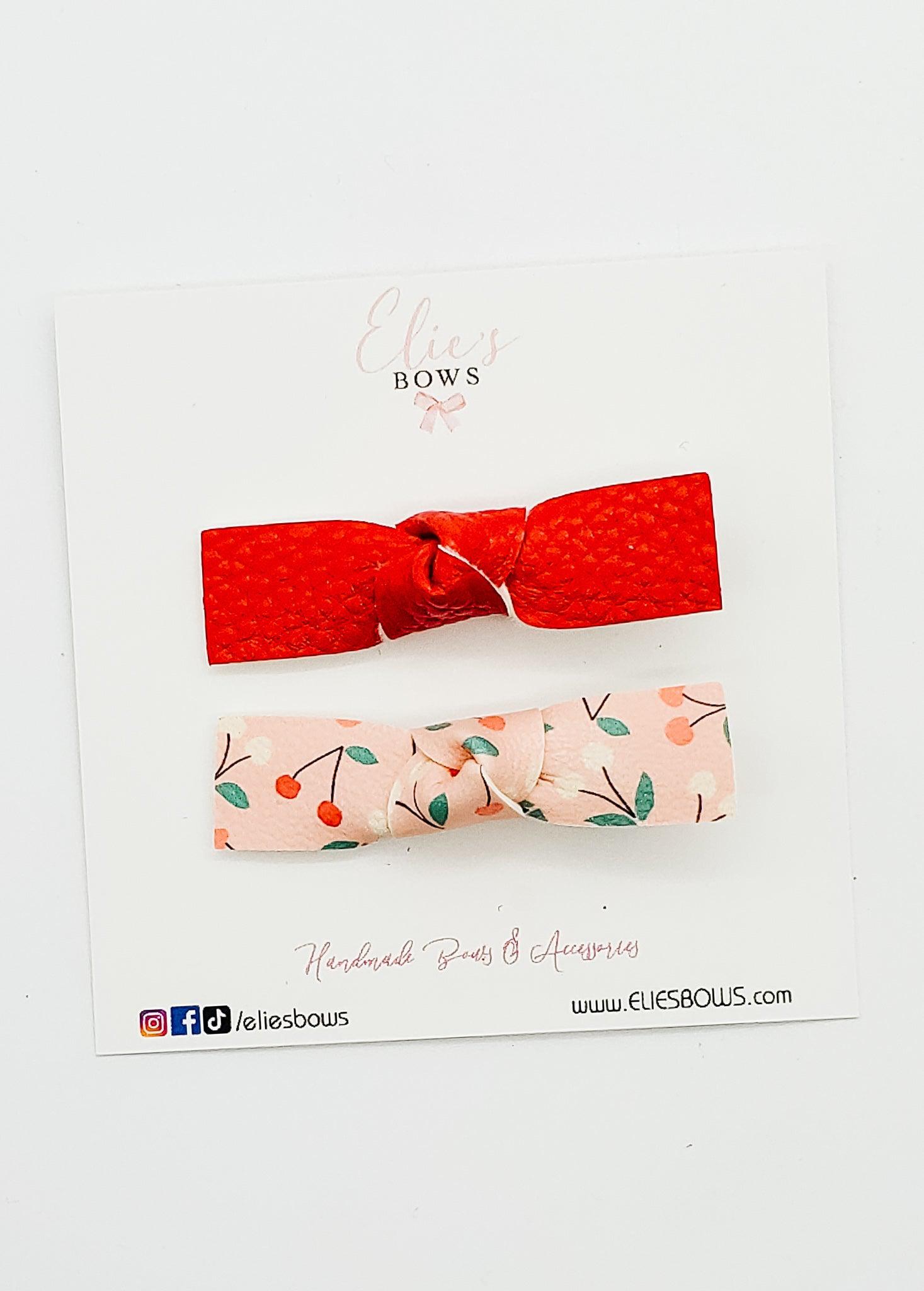 Cherries - Baby Bling - 2"-Snap Clips-Elie’s Bows