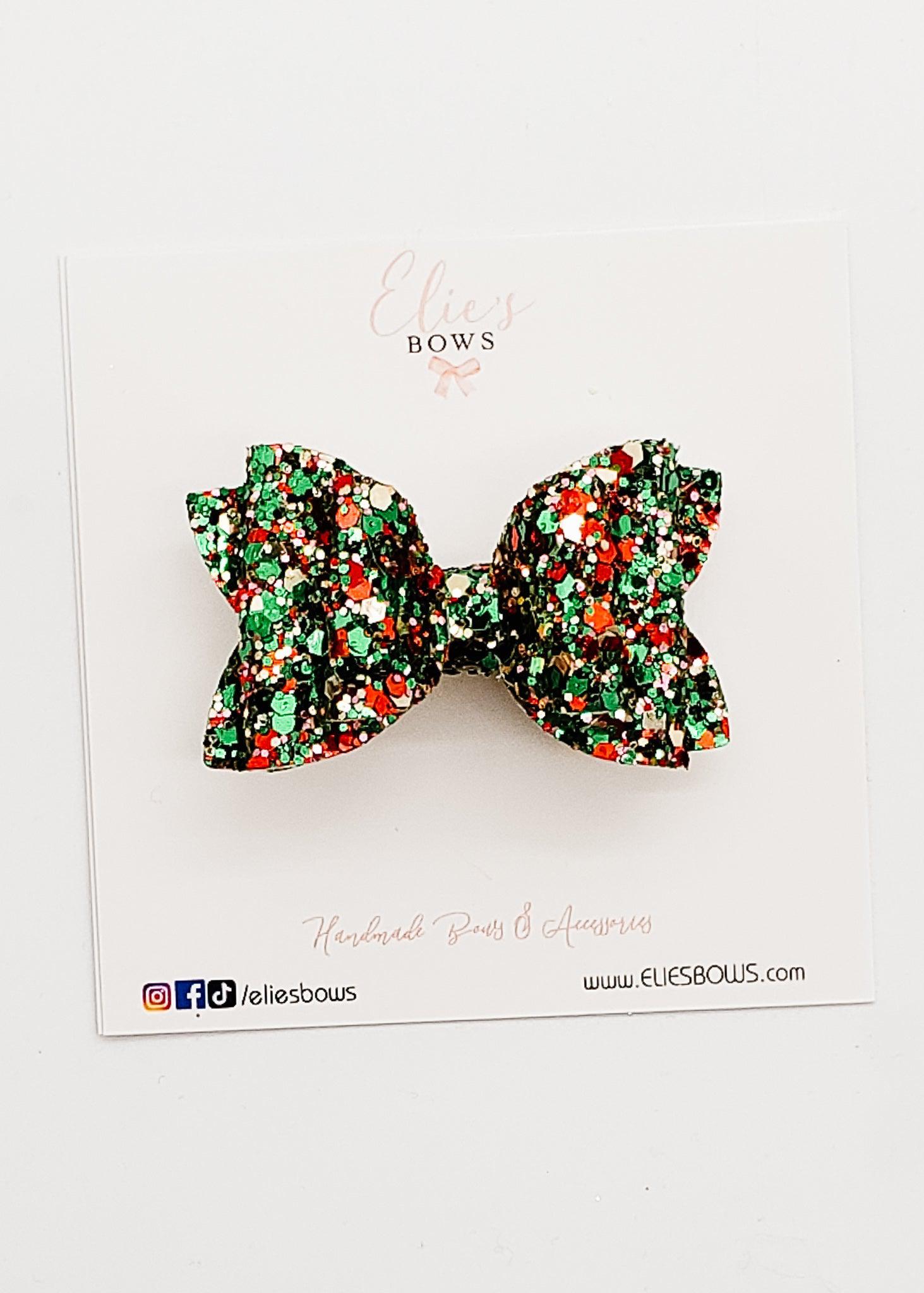 Christmas Cheer Glitter - 2.5"-Bows-Elie’s Bows