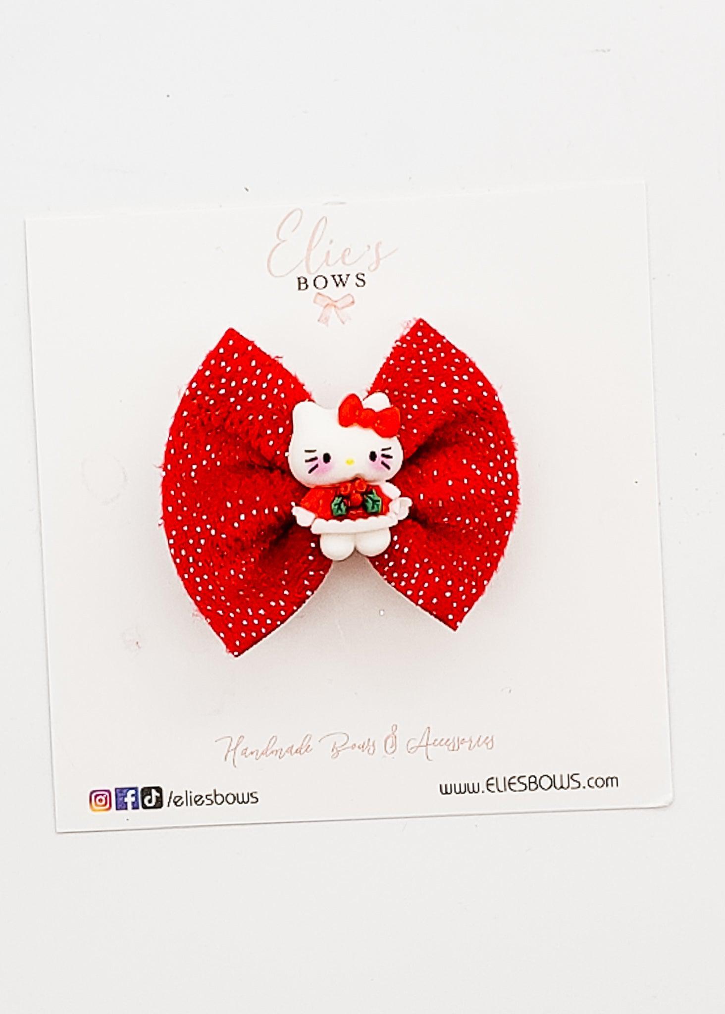 Christmas Kitty - Pixie Bow - 2"-Bows-Elie’s Bows
