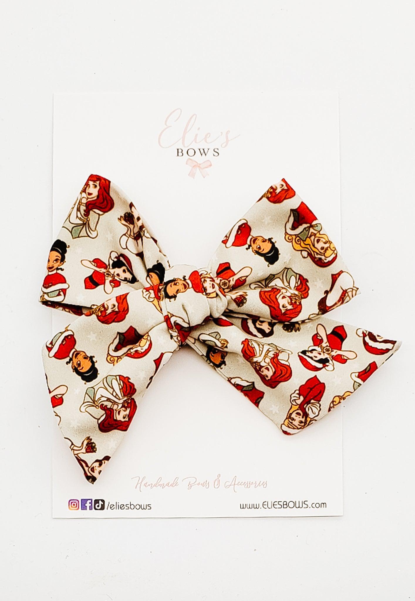 Christmas Princess - Elie Fabric Bow - 5"-Bows-Elie’s Bows