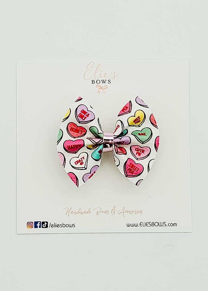 Conversation Hearts - Pixie Bow - 2"-Bows-Elie’s Bows