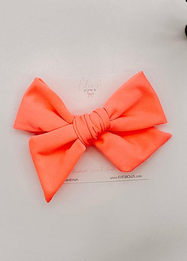Coral - Waterpoof - Elie - Fabric Bow - 4"-Bows-Elie’s Bows