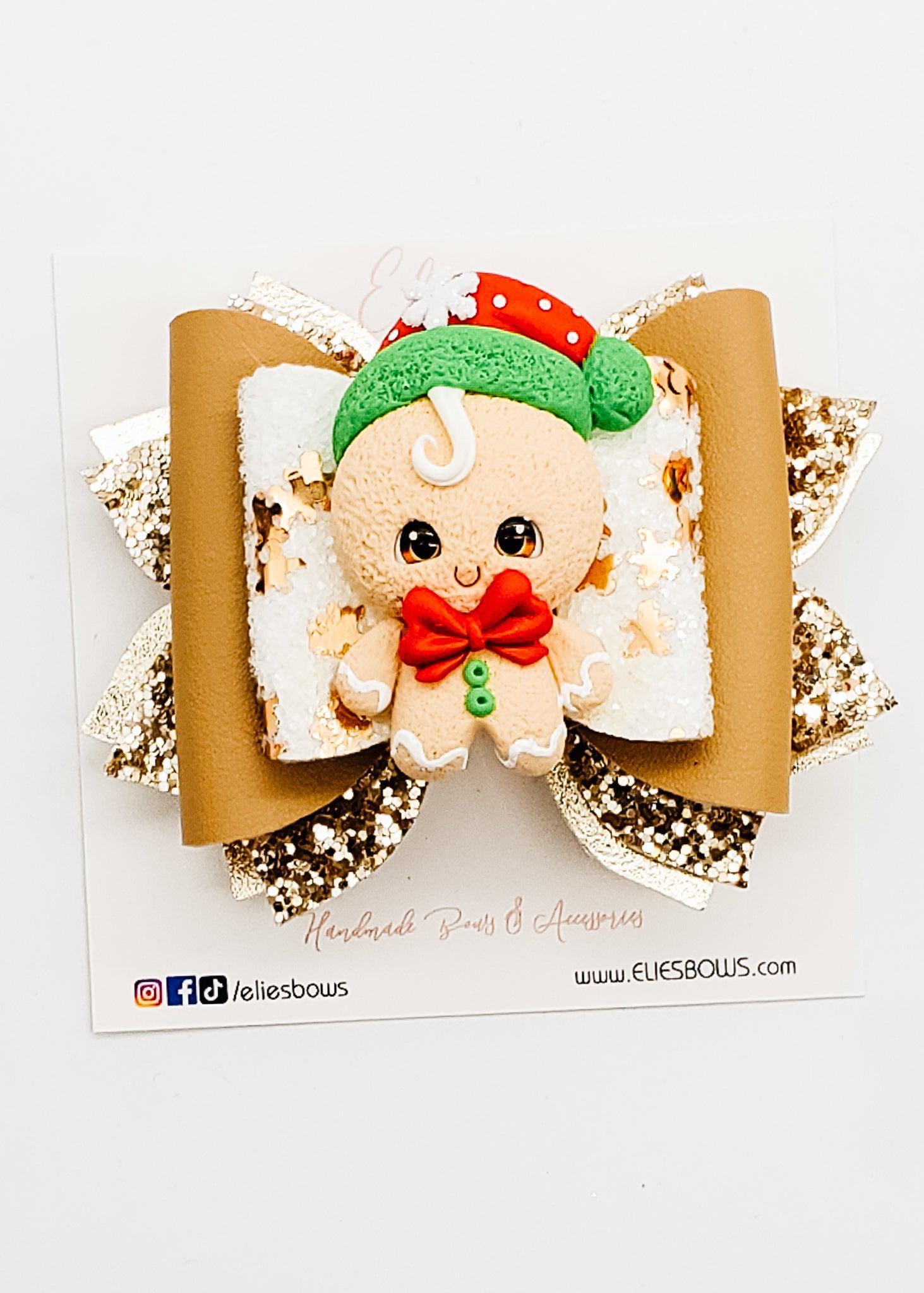 Cute Gingerbread - 3.5"-Bows-Elie’s Bows