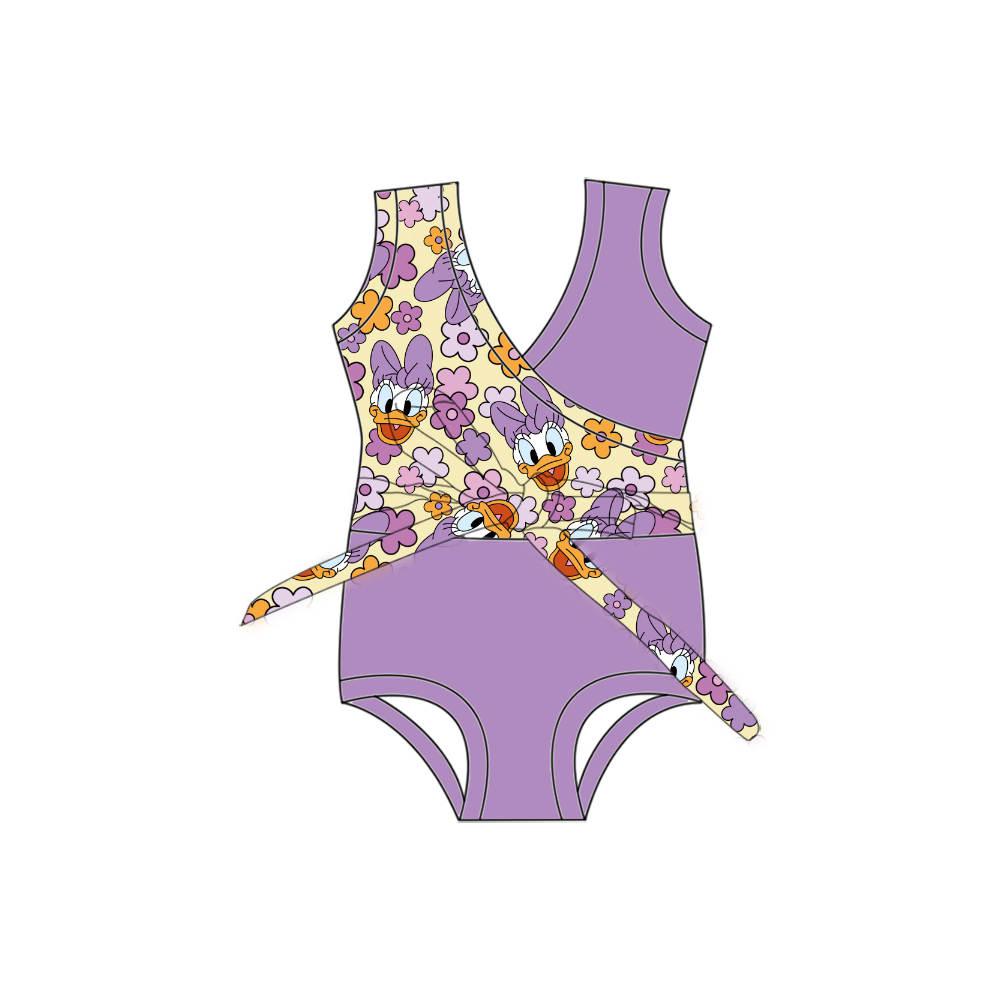 Daisy Duck - One Piece Twist Bathing Suit PRE-ORDER-Bathing suits-Elie’s Bows