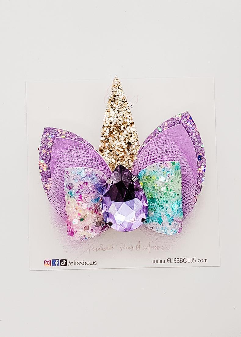 Deluxe Purple Diamond Unicorn - 3"-Bows-Elie’s Bows
