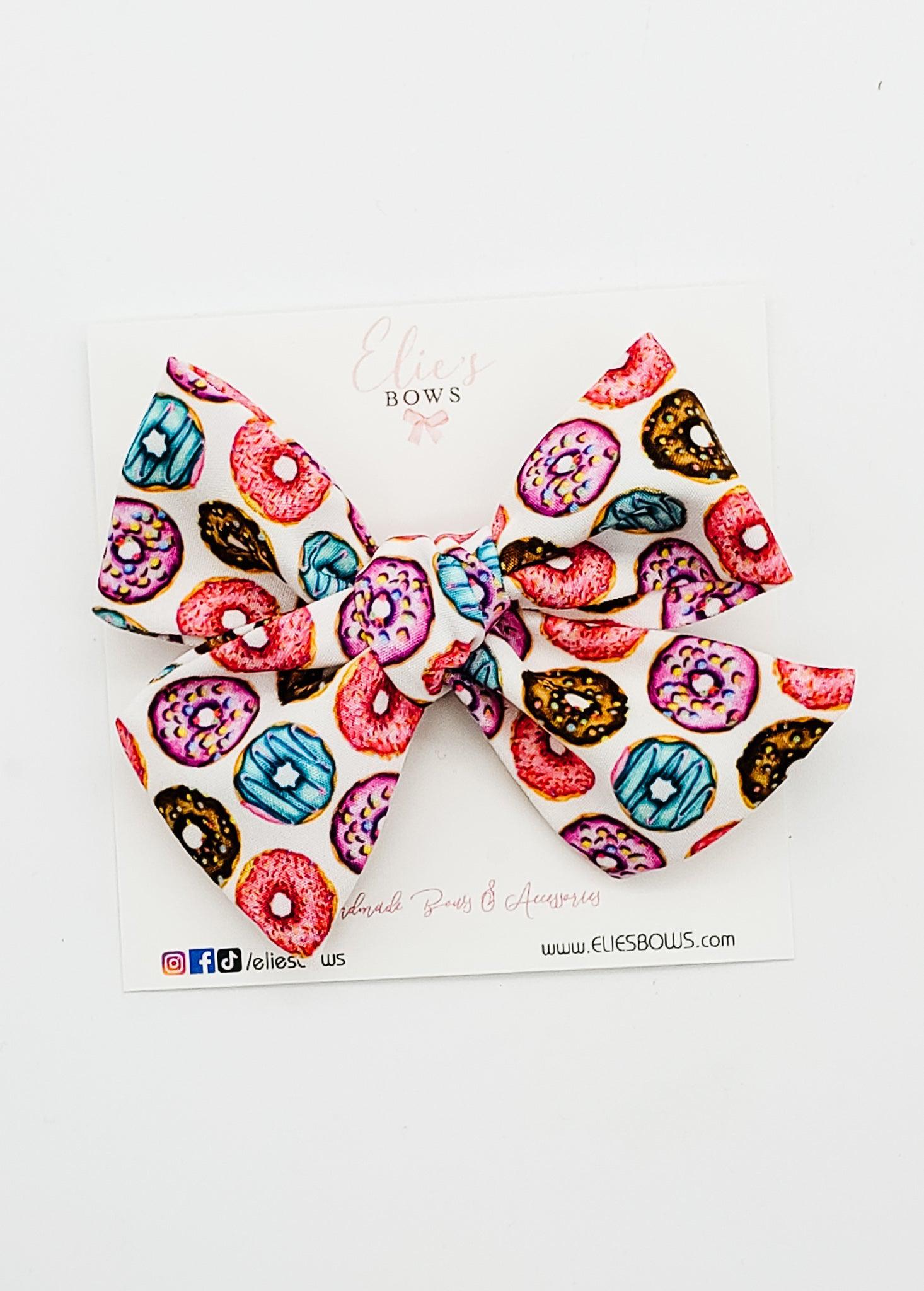 Donut Dessert - Elie - Fabric Bow - 4"-Bows-Elie’s Bows