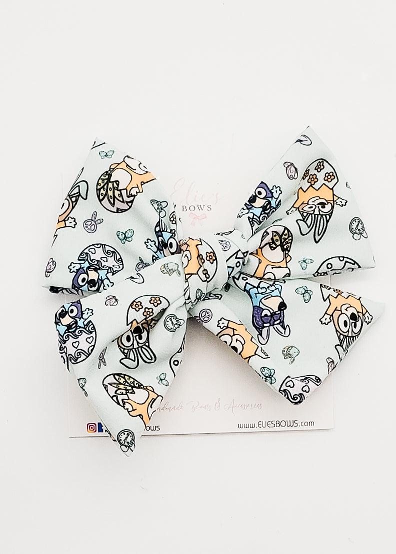 Eggcited Family - Elie Fabric Bow - 5"-Bows-Elie’s Bows