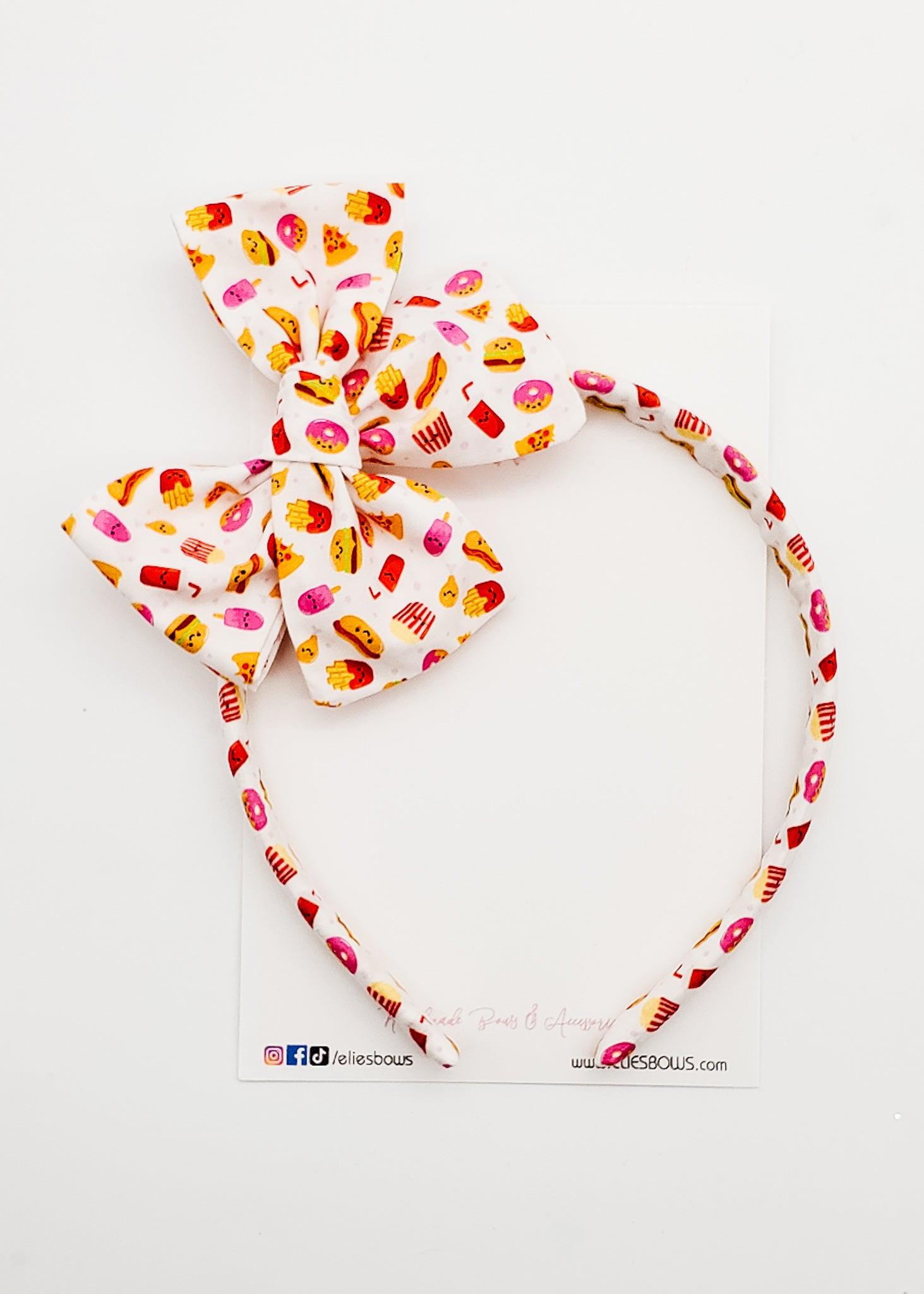 Fast Food - Lilly Headband-Hard Headbands-Elie’s Bows