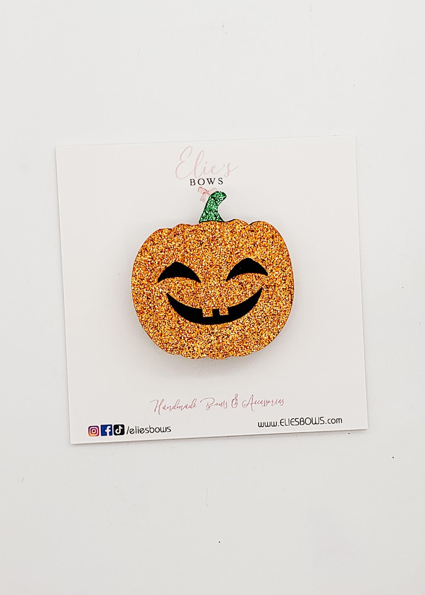 Felt Pumpkin Clip - 2"-Snap Clips-Elie’s Bows
