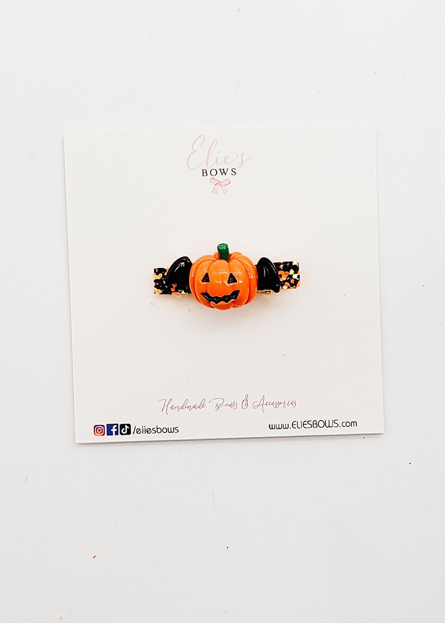 Flying Pumpkin - Bar Clips - 2"-Snap Clips-Elie’s Bows