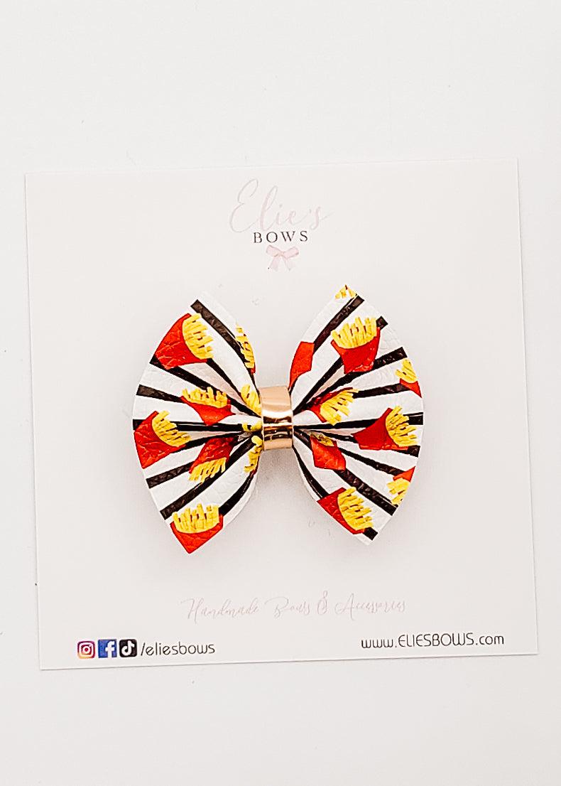 French Fries - Pixie Bow - 2"-Bows-Elie’s Bows
