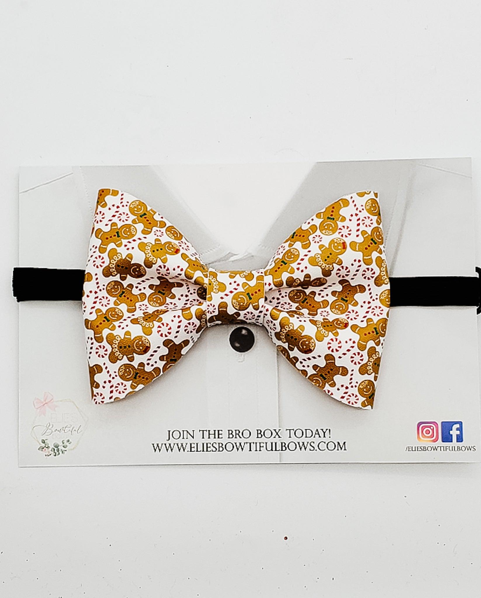 Gingerbread - faux leather - 4.2"-Bowtie-Elie’s Bows