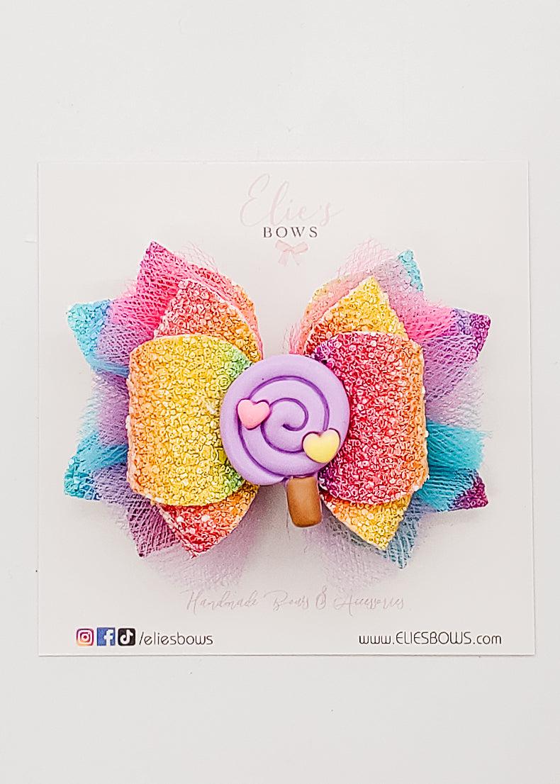 Glitter Purple Candy - 3.5"-Bows-Elie’s Bows