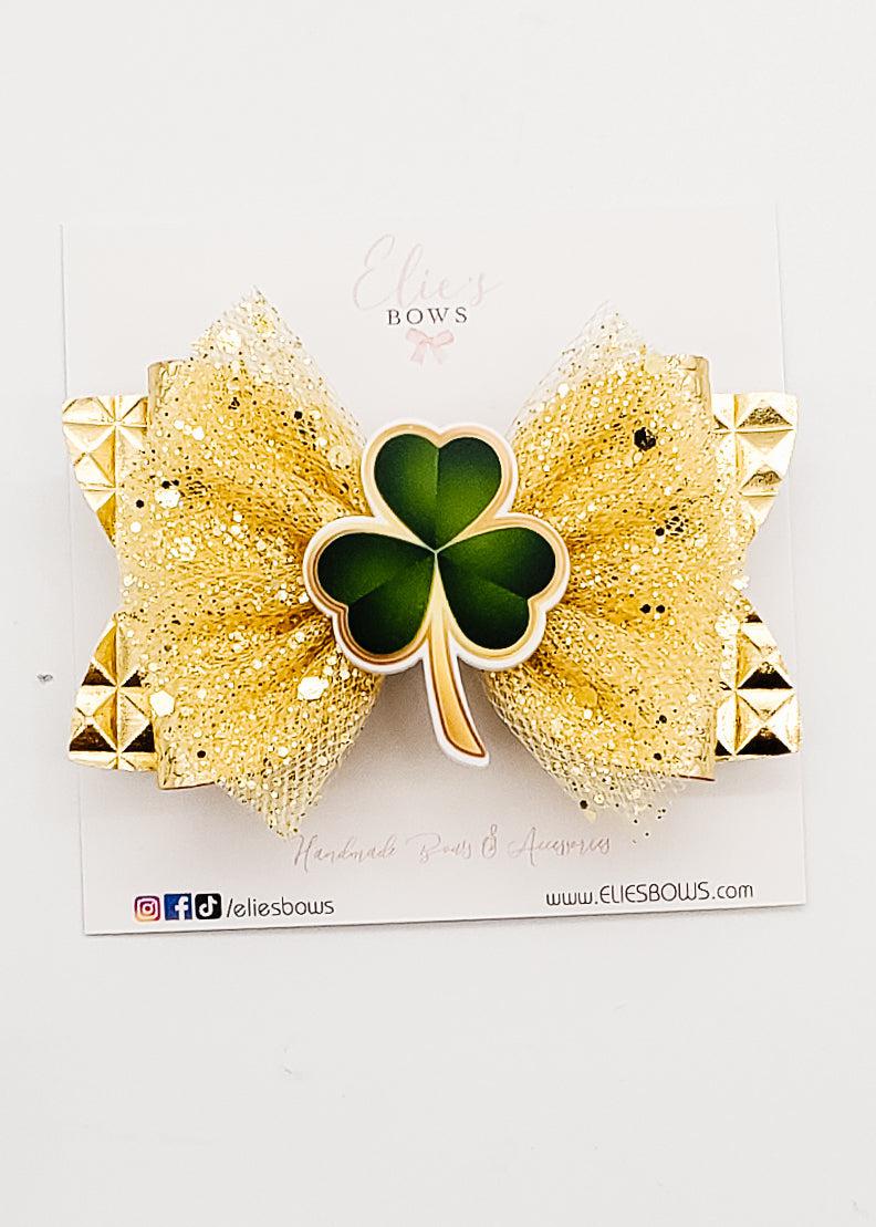 Gold Lucky Charm - 3.5"-Bows-Elie’s Bows