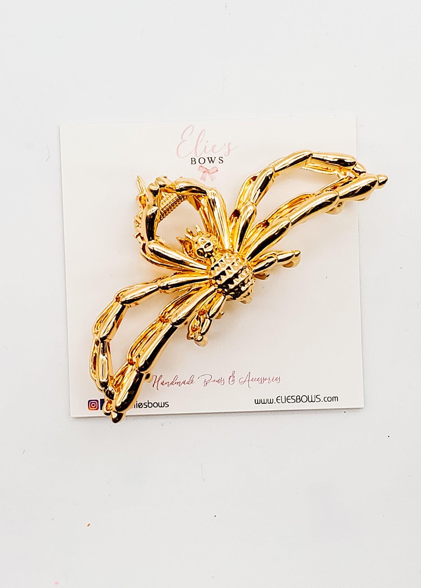 Gold Spider - Claw Clip-Claw Clips-Elie’s Bows