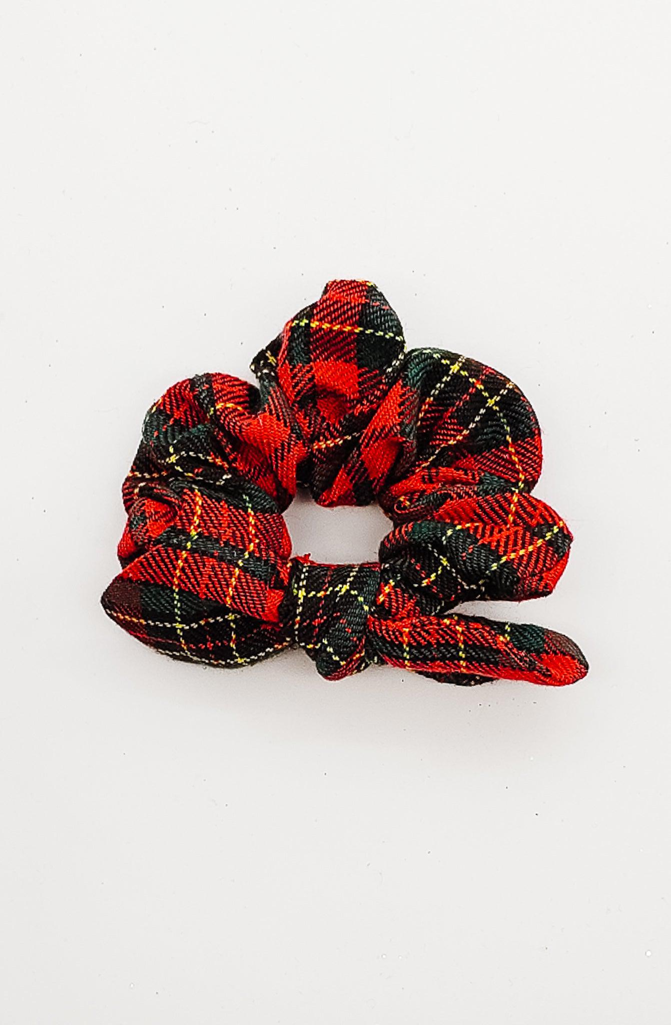 Green & Red - Tail Scrunchie-Scrunchie-Elie’s Bows