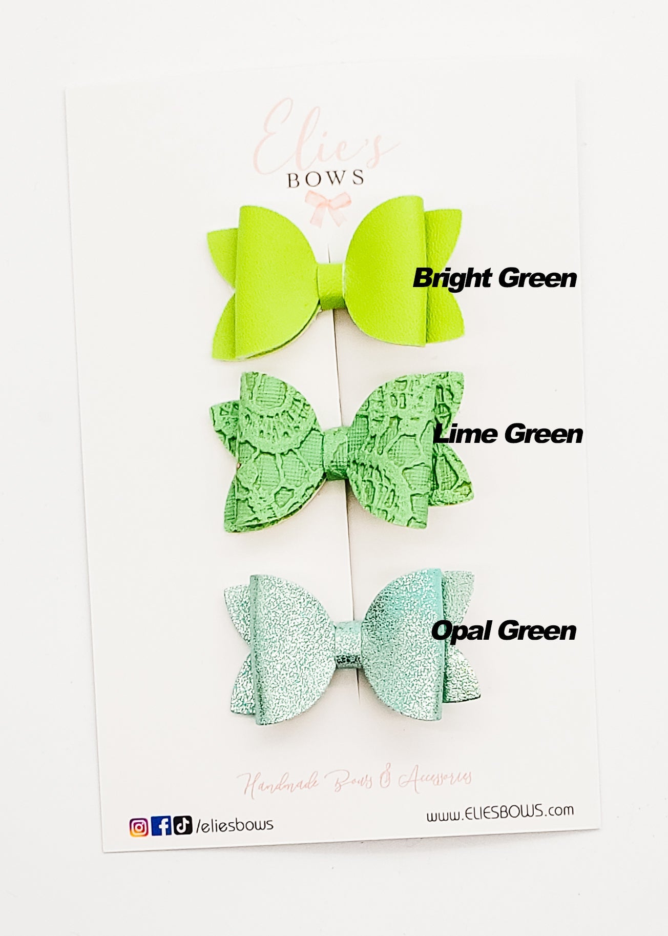 Green Solid Bows - 2"-Bows-Elie’s Bows