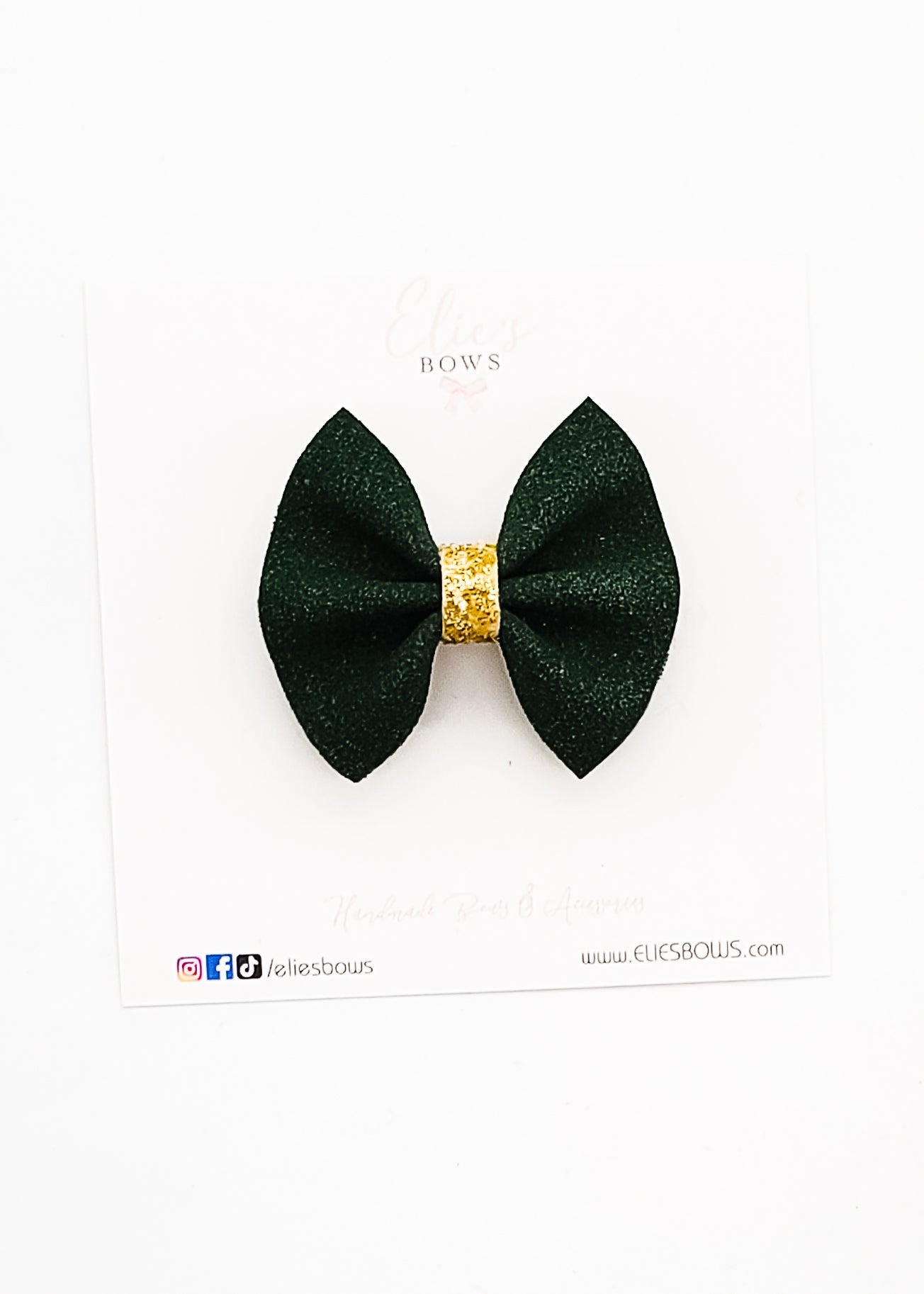 Green Suede - 2"-Bows-Elie’s Bows