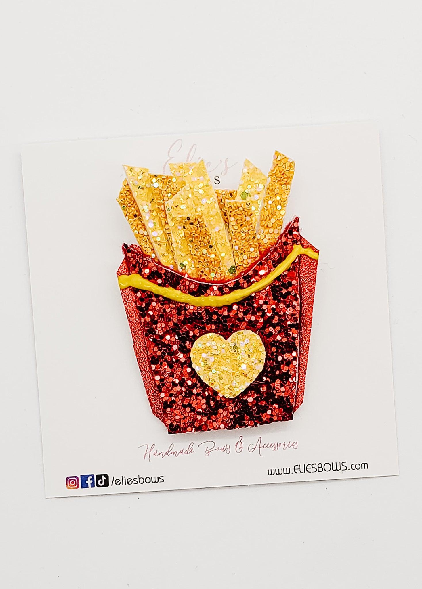 Handmade French Fries - Clip - 2"-Snap Clips-Elie’s Bows
