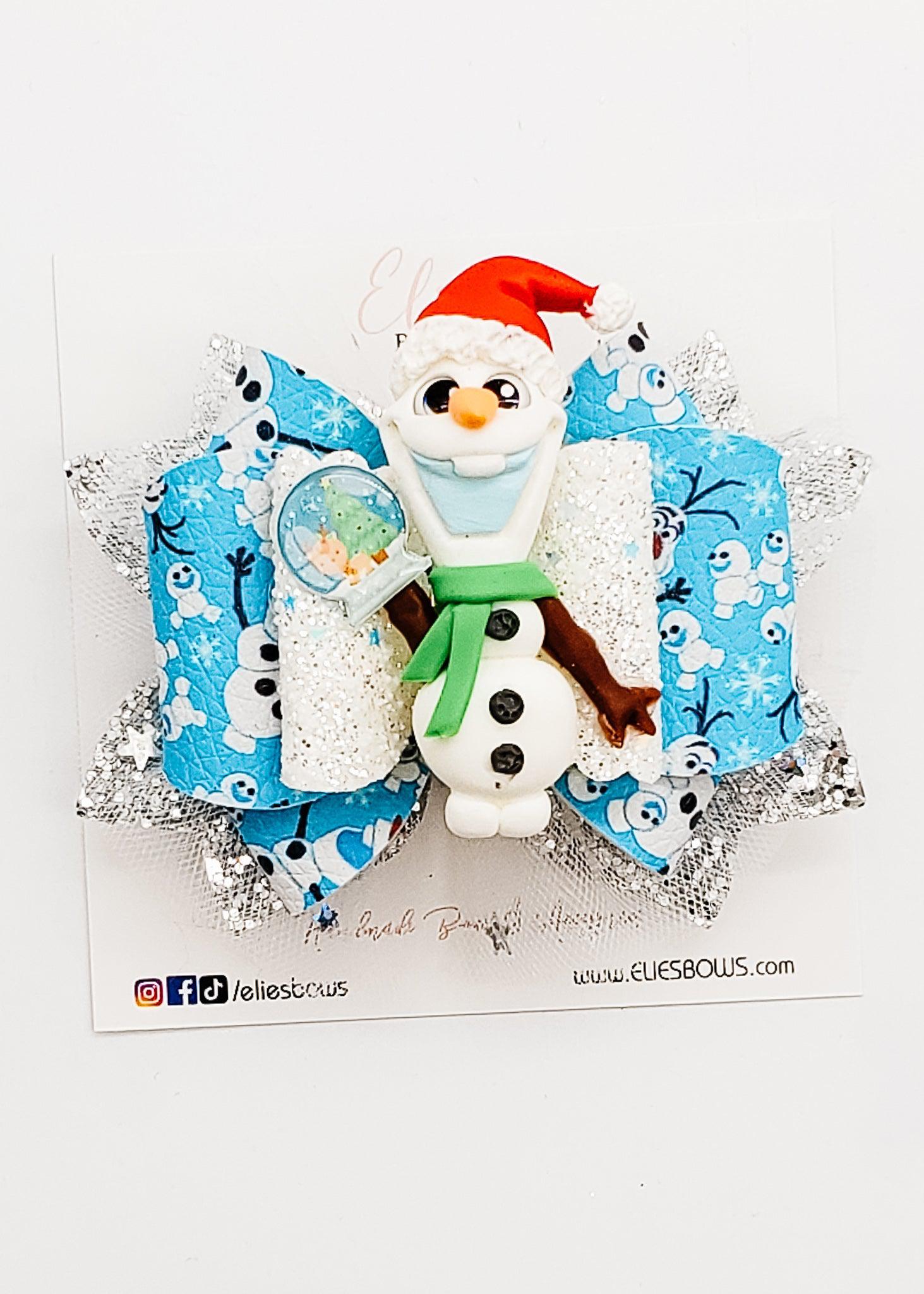 Happy Snowman - 4"-Bows-Elie’s Bows