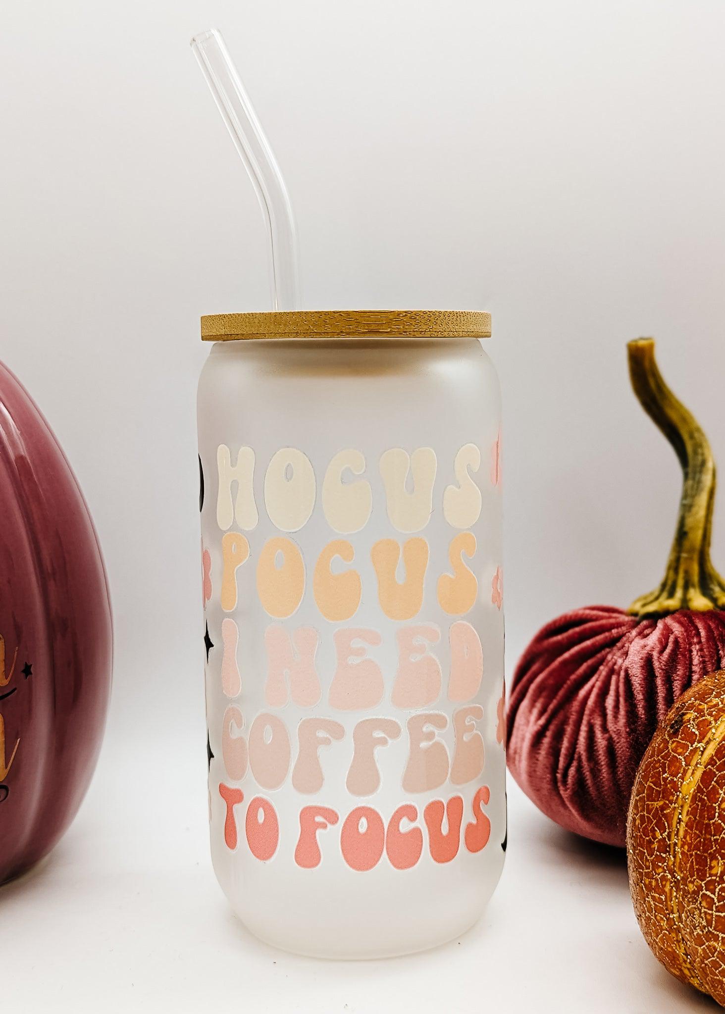 I Need Coffee to Focus Tumbler - FROSTED-Tumbler-Elie’s Bows