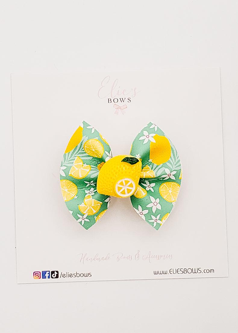 Lemons - Pixie Bow - 2"-Bows-Elie’s Bows