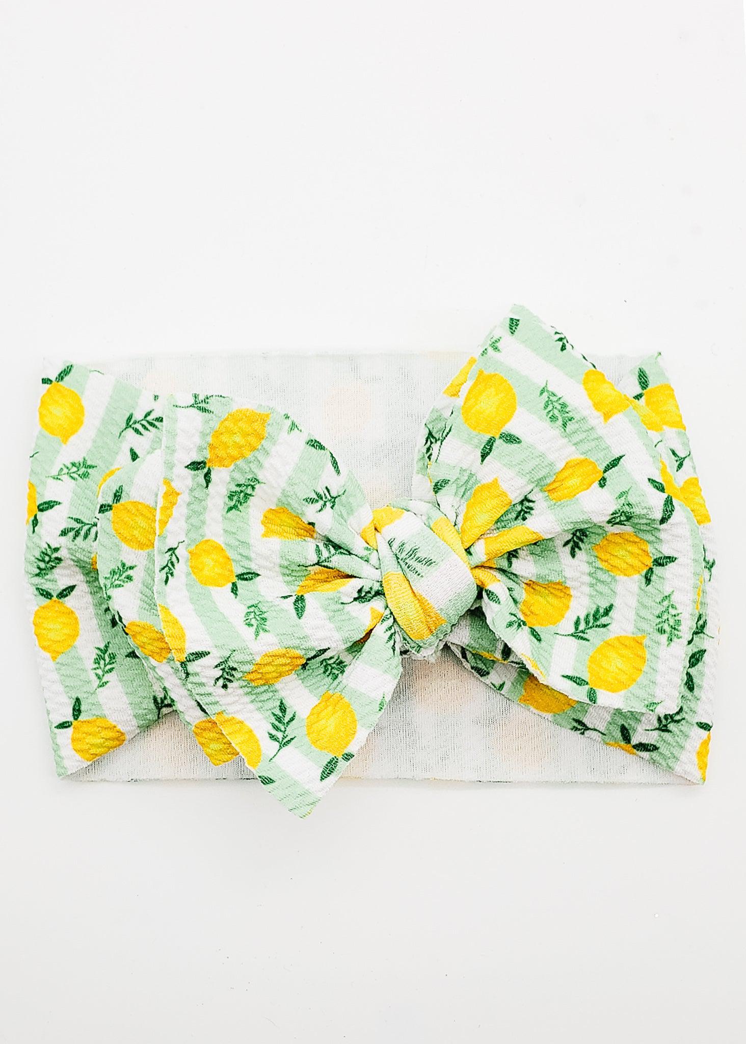 Lemons & Stripes - Bow Headwrap-Arizona-Elie’s Bows