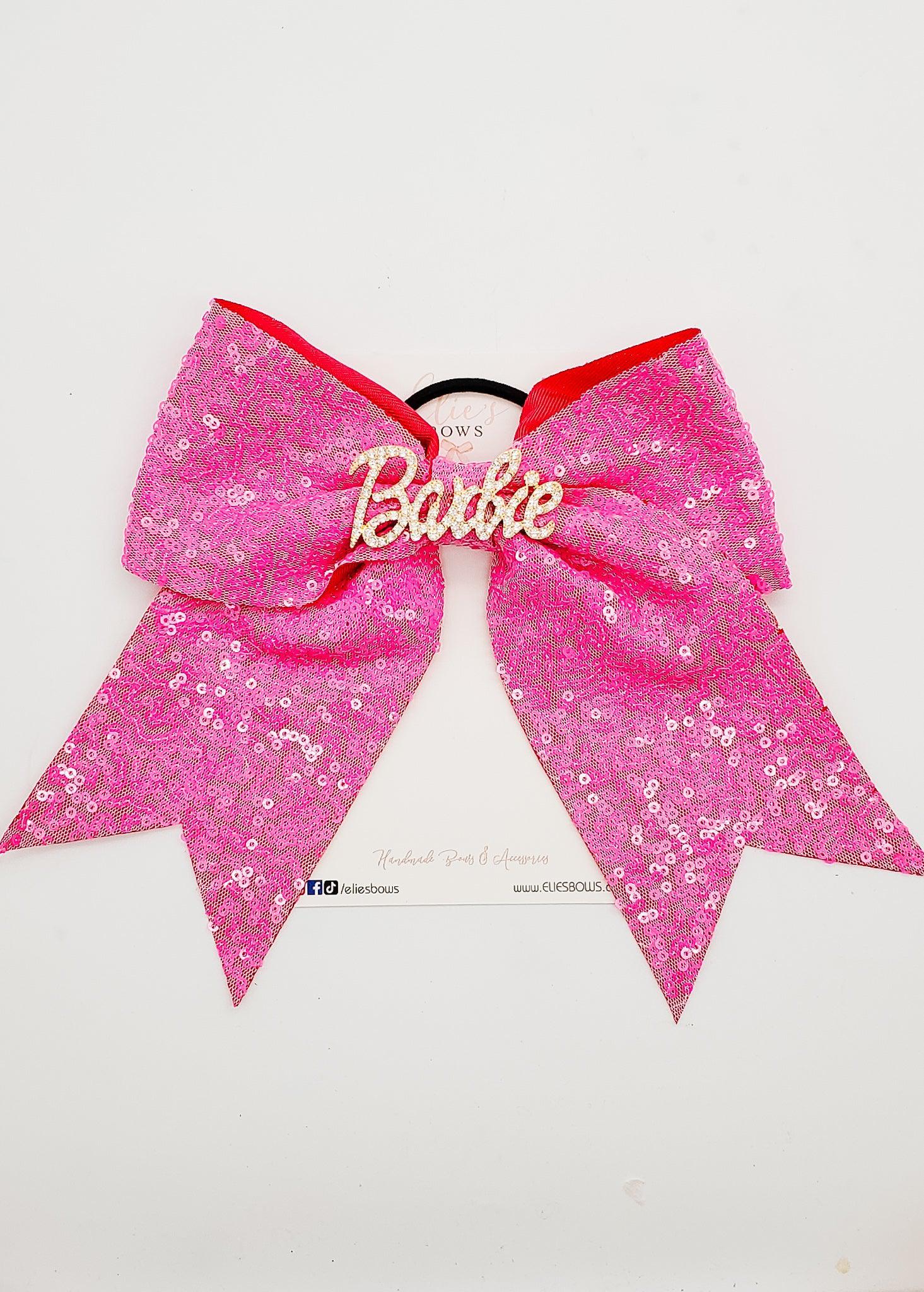 Life in Plastic - Gold - Cheer Bow - 6"-Bows-Elie’s Bows