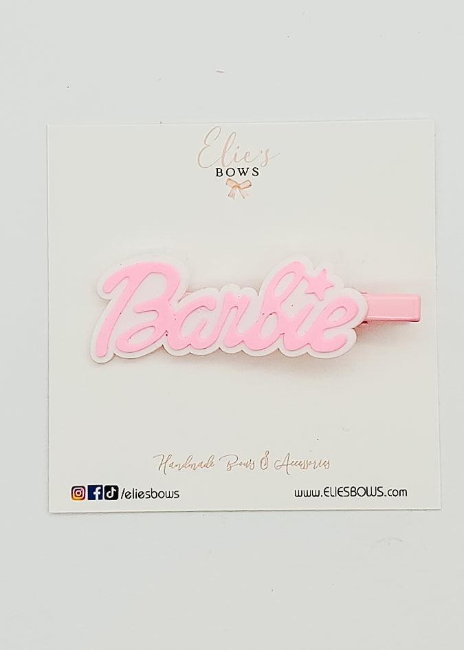 Light Pink Barbie - Bar Clip-Snap Clips-Elie’s Bows