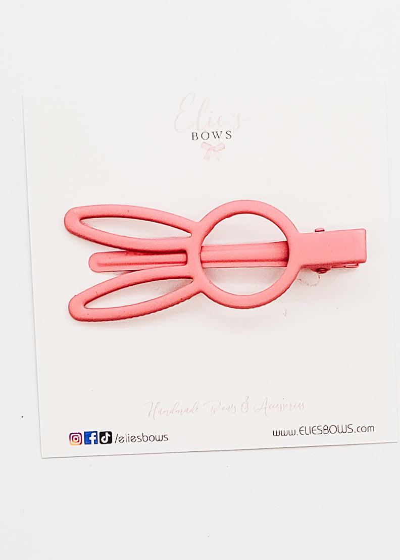 Light Pink Bunny Ears - Snap Clip - 7cm-Snap Clips-Elie’s Bows