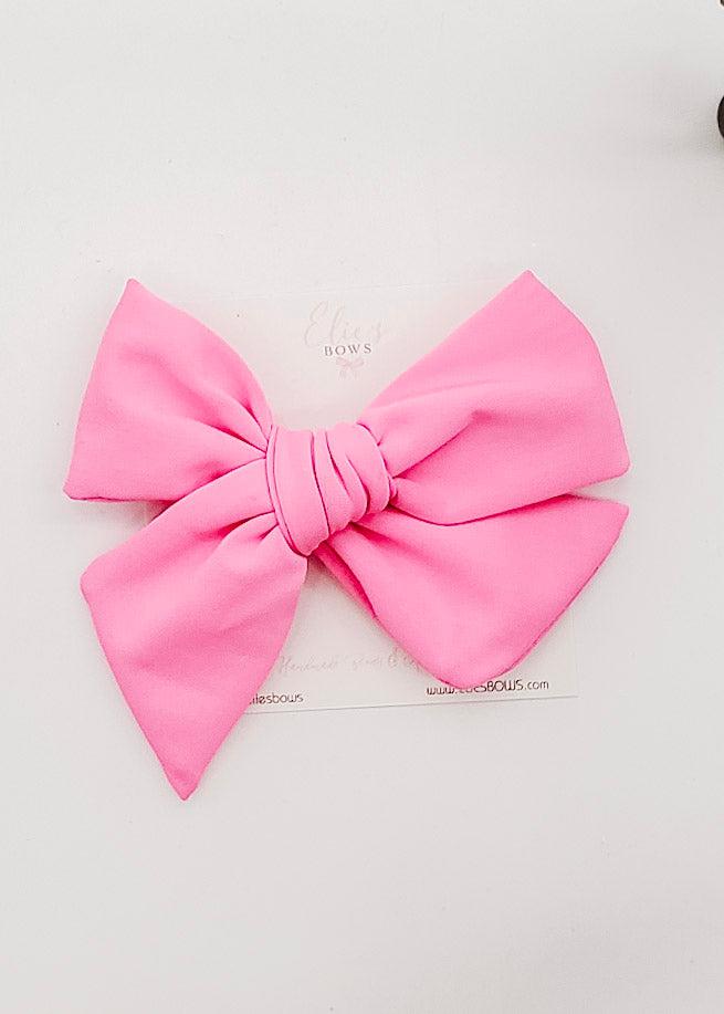 Light Pink - Waterpoof - Elie - Fabric Bow - 4"-Bows-Elie’s Bows