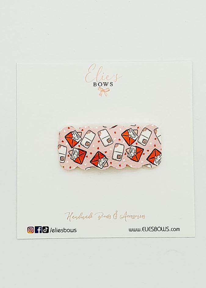 Love Notes - Snap Clip - 2.2"-Snap Clips-Elie’s Bows