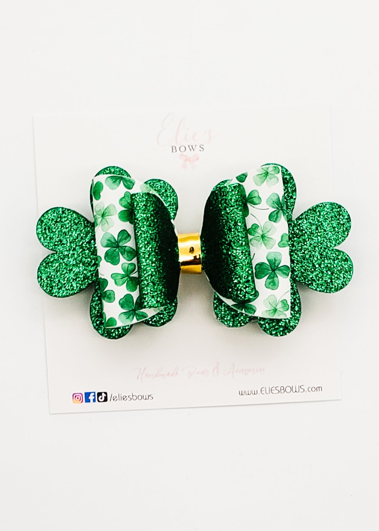 Lucky Clovers - 4"-Bows-Elie’s Bows