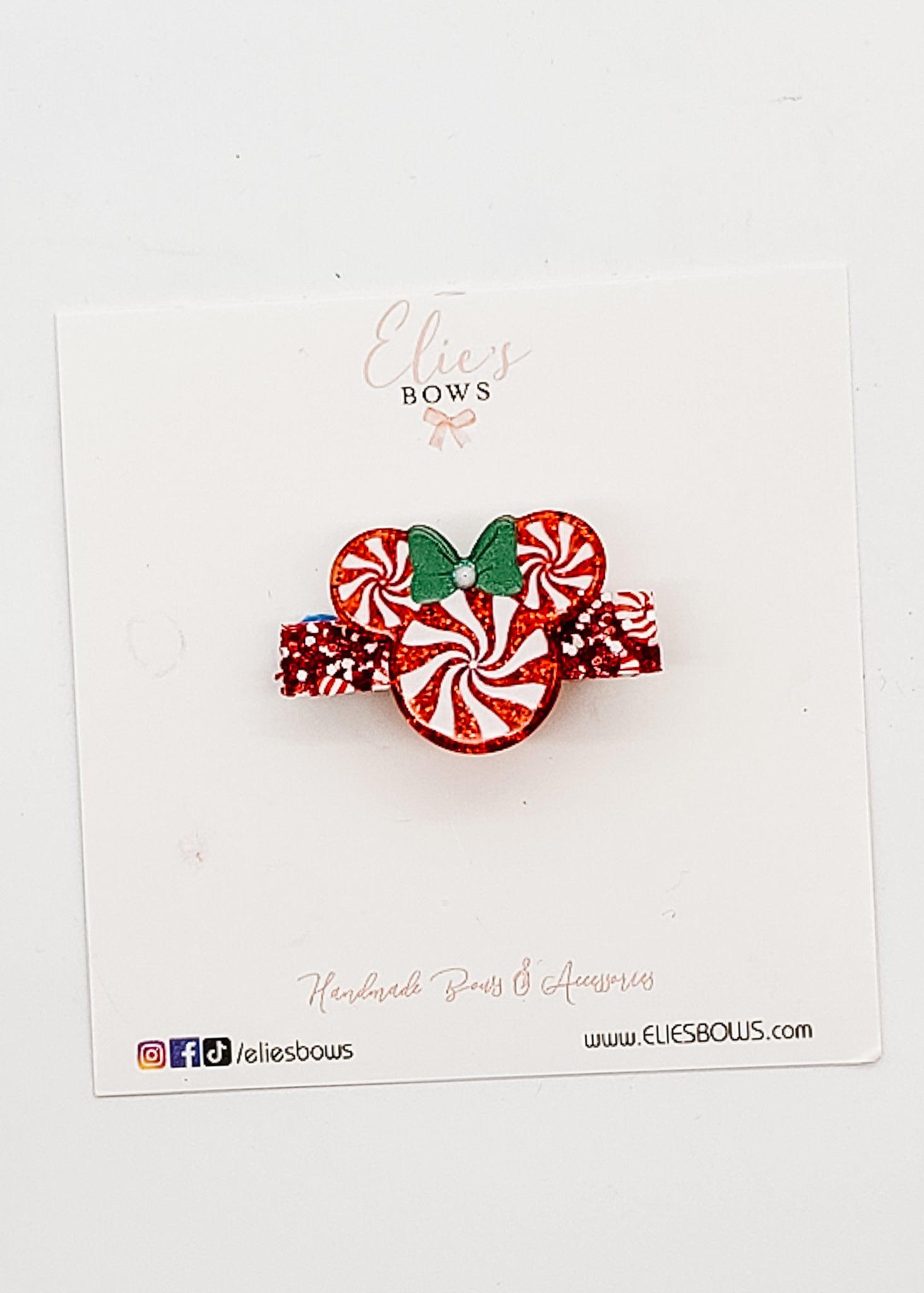 M Peppermint - Bar Clip - 2"-Snap Clips-Elie’s Bows