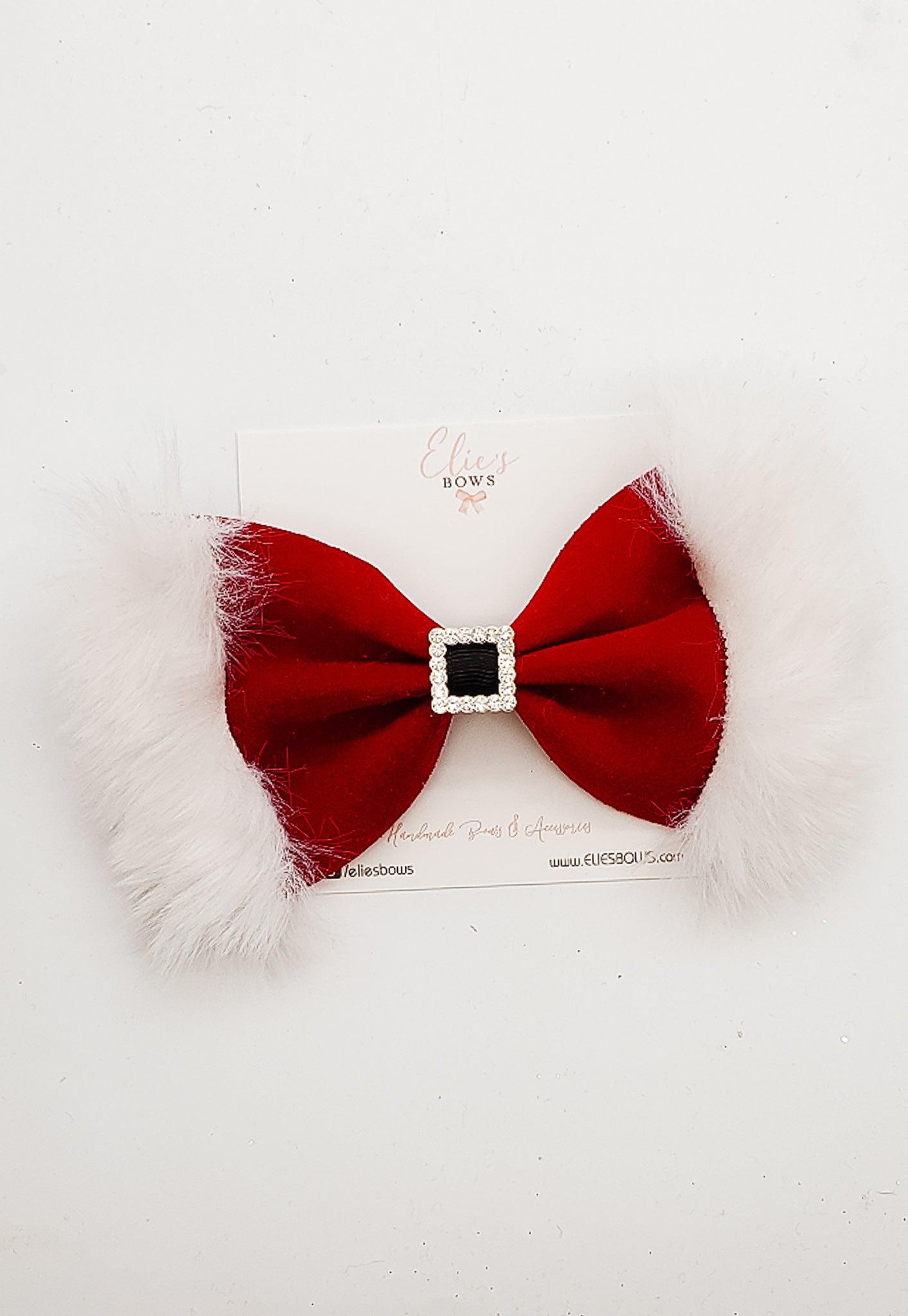 Mean Girl Santa - Fabric Bow - 5.5"-Bows-Elie’s Bows