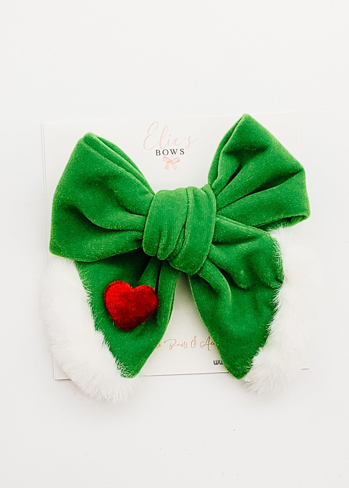 Mean One Velvet - Fabric Bow - 3.5"-Bows-Elie’s Bows