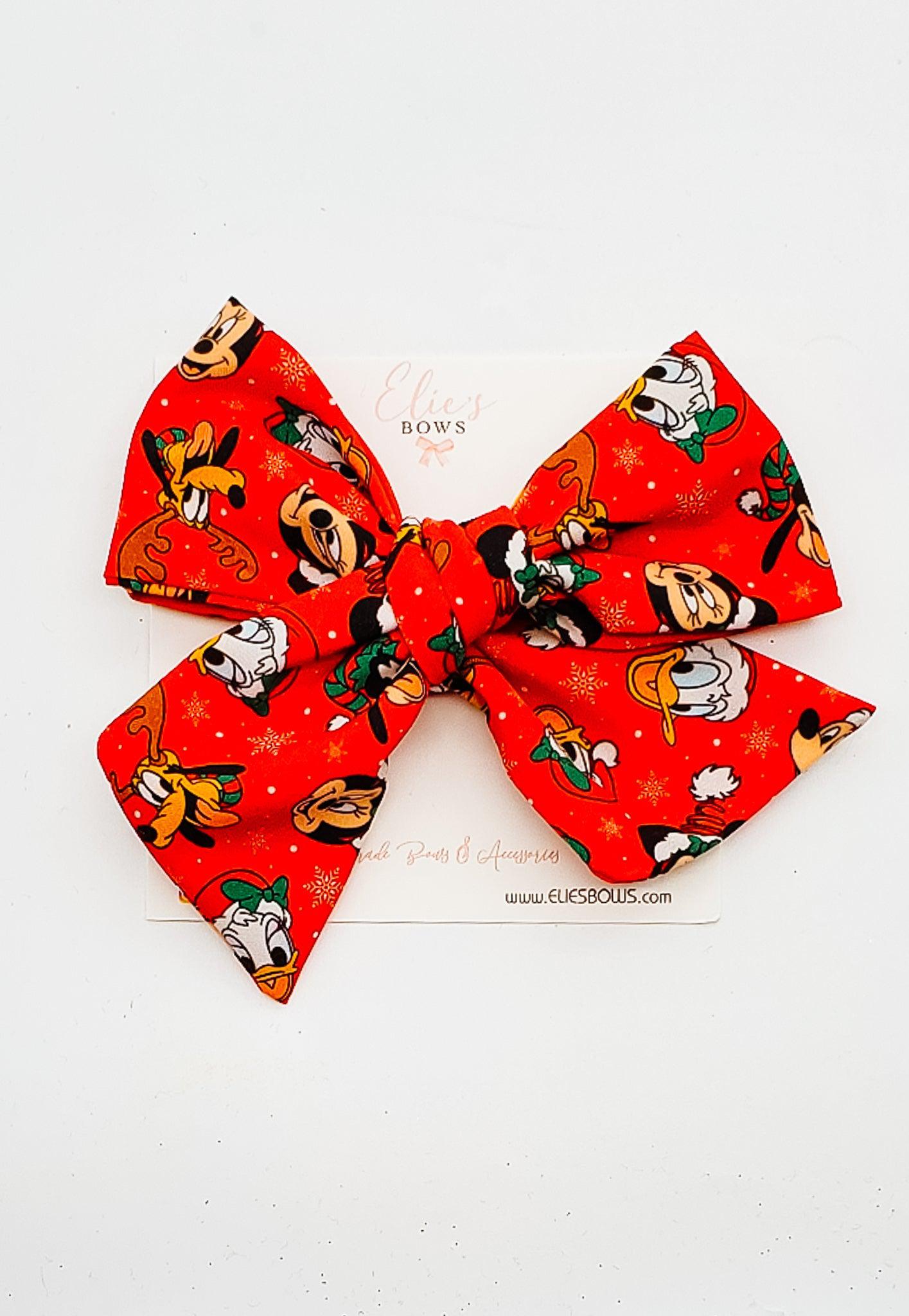 Merry Celebration - Elie Fabric Bow - 5"-Bows-Elie’s Bows
