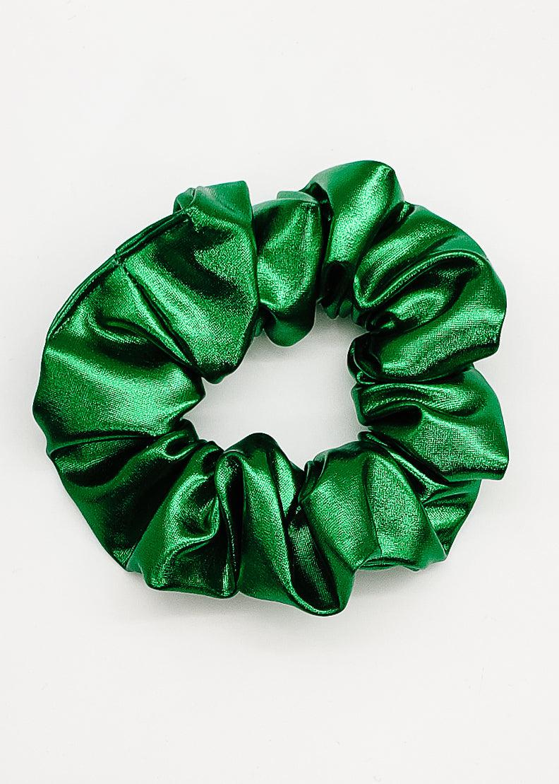 Metallic Green - Medium Scrunchie-Scrunchie-Elie’s Bows