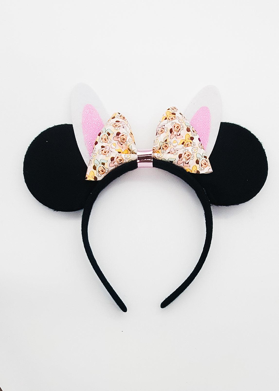 Minnie Bunny Bow - Hard Headband-Headband-Elie’s Bows