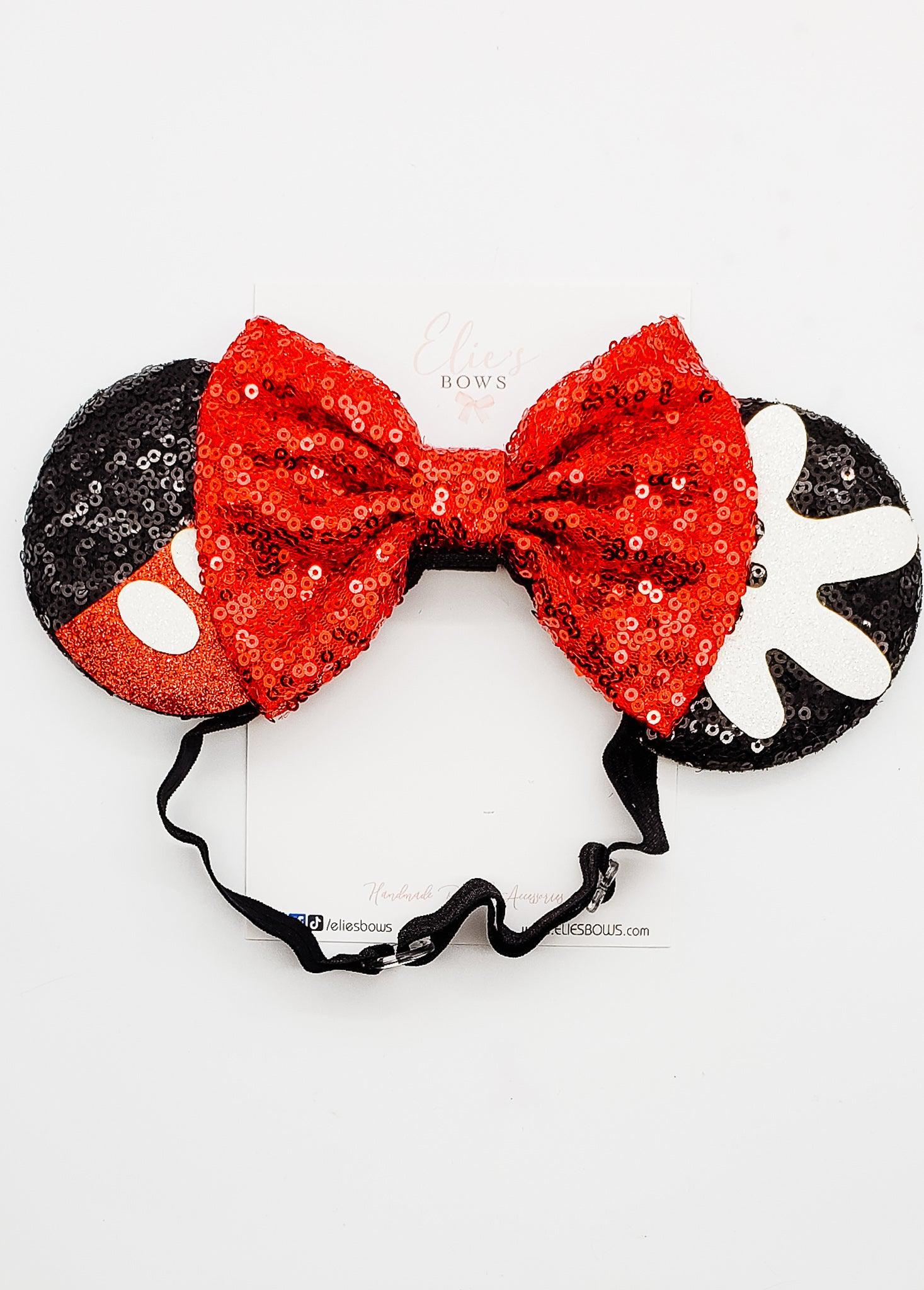 Mouse Girl- Soft Adjustable Nylon Headband-Headband-Elie’s Bows