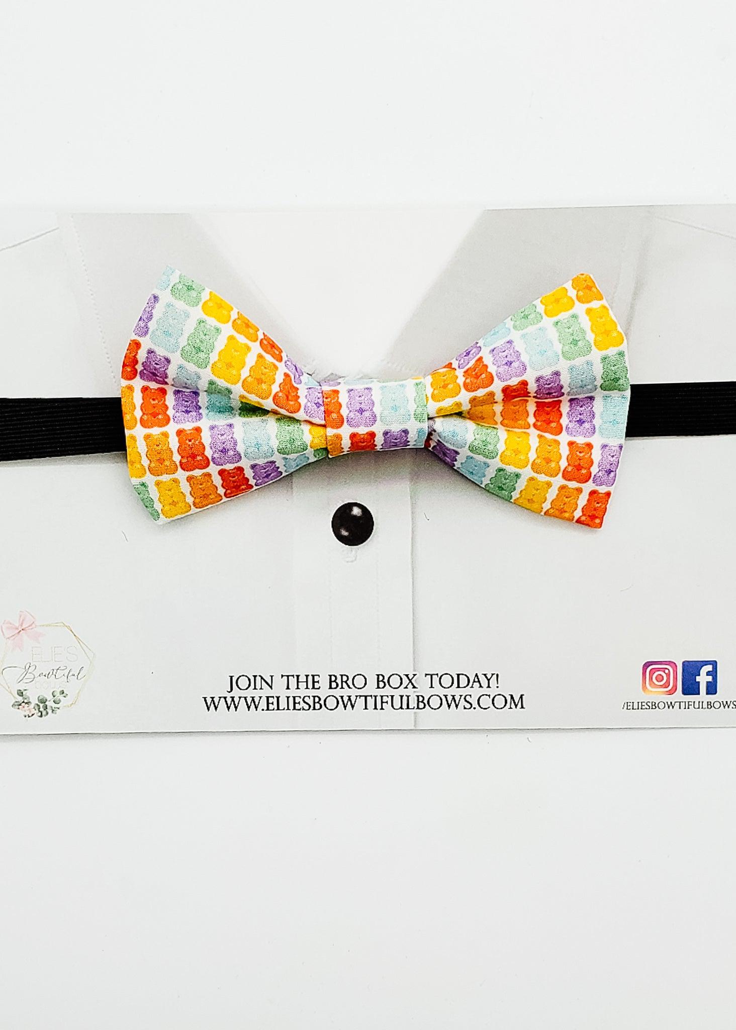 Mr. Gummy Bear - fabric bowtie - 4"-Bowtie-Elie’s Bows