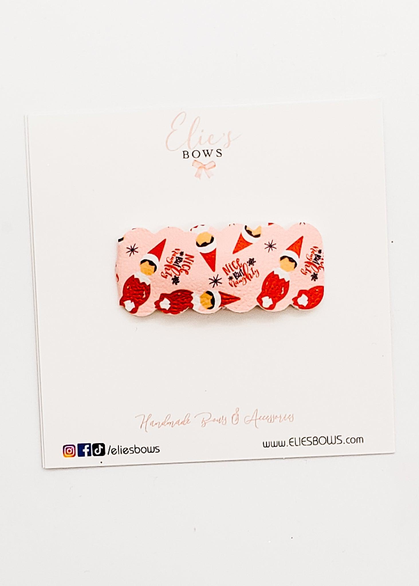 Nice But Naughty - Snap Clip - 2.5"-Snap Clips-Elie’s Bows