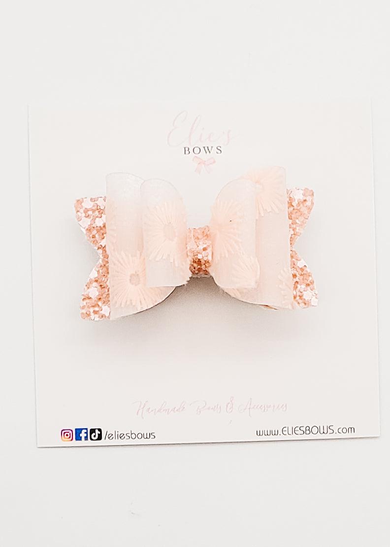 Peach Lace Flower - 2.5"-Bows-Elie’s Bows