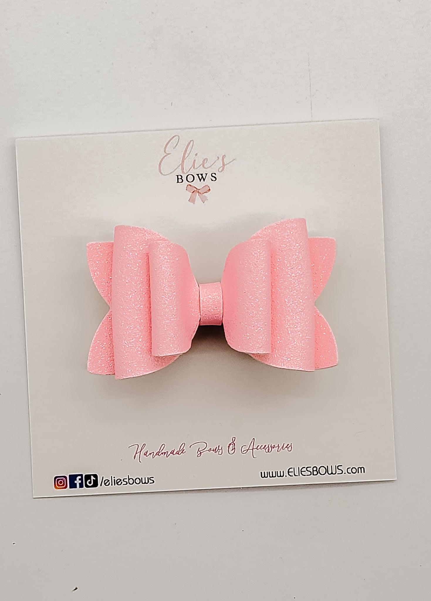 Peachy Pink Shimmer - 2.5"-Bows-Elie’s Bows