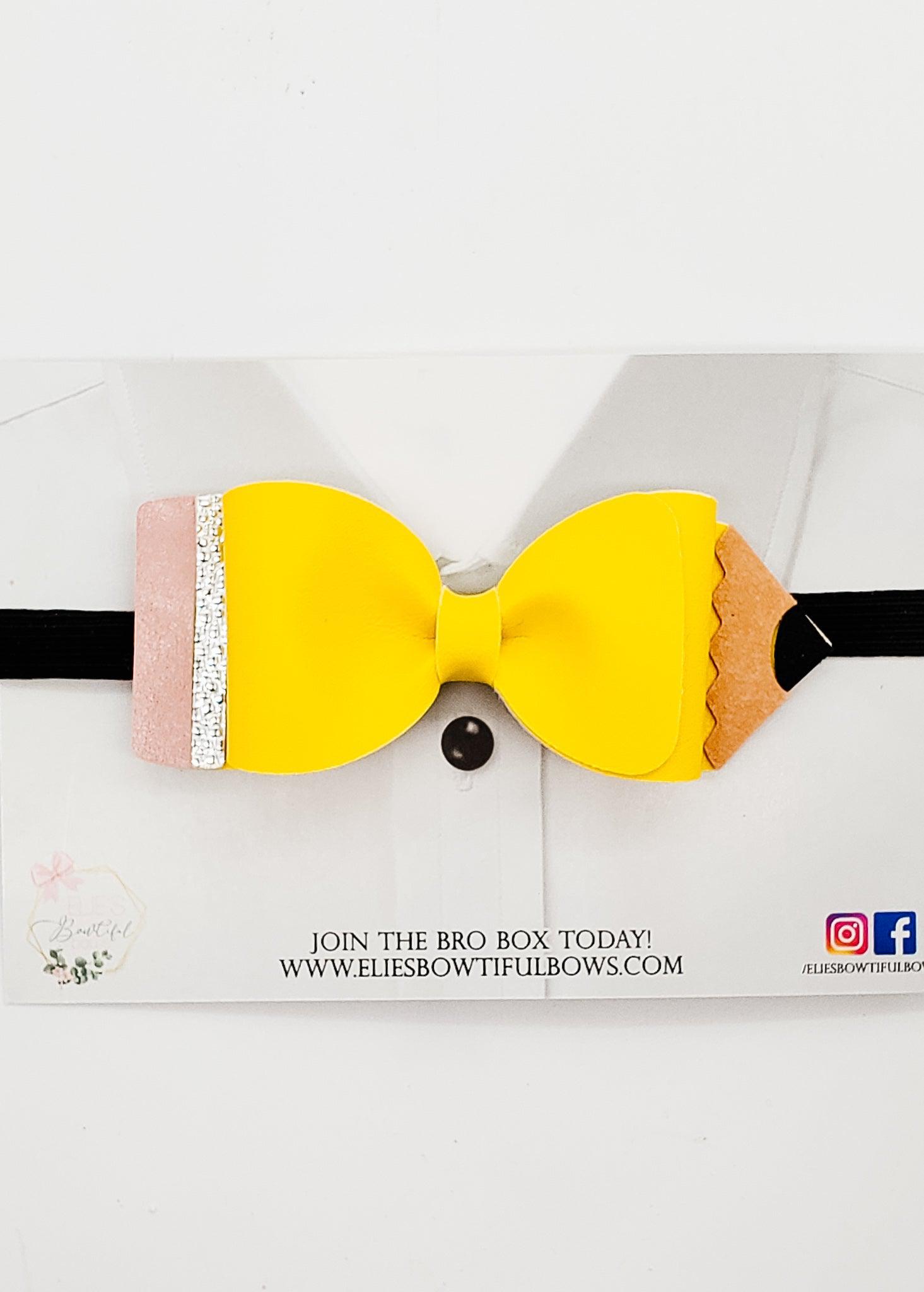 Pencil Bowtie - faux leather - 4.2"-Bowtie-Elie’s Bows