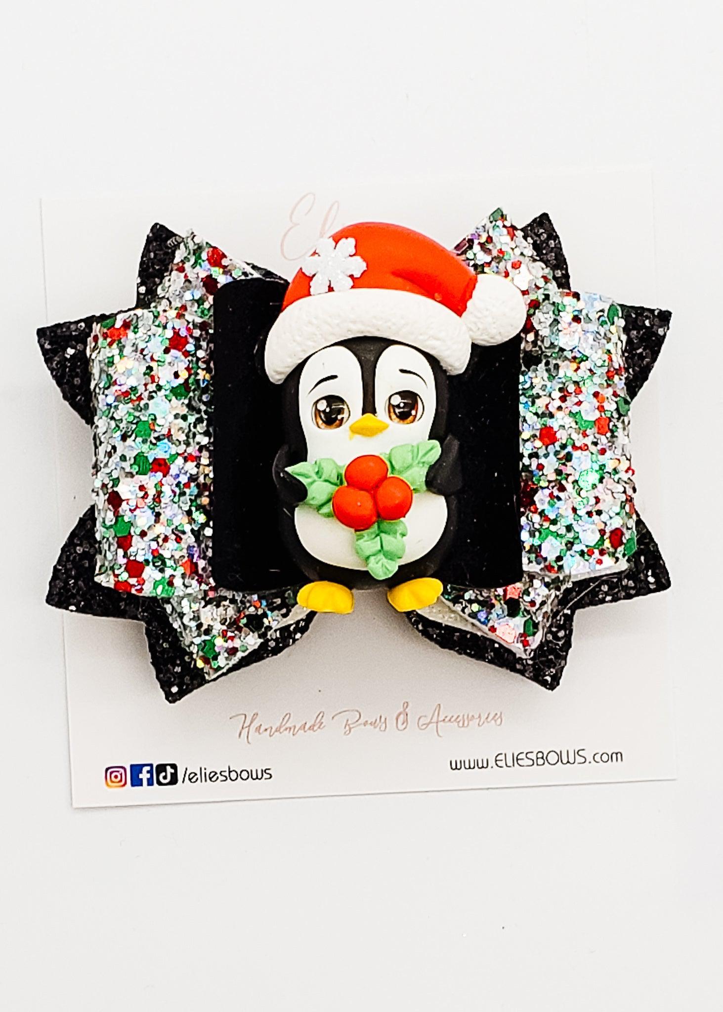 Penguin Christmas - 4"-Bows-Elie’s Bows